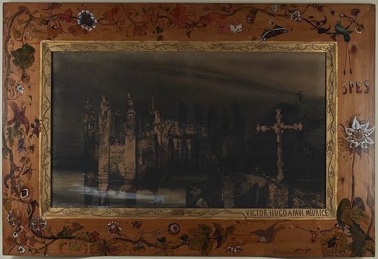 رسم Le Burg à la Croix لفيكتور هوغو عام 1850